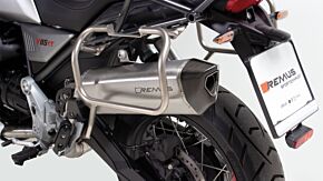 Remus Remus 2019 Moto Guzzi V85 TT Black Hawk Stainless Steel Race Slip On - 64583 455519