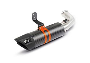 Remus Remus 2020+ KTM 390 Adventure (Euro 4) Sport Flow Carbon Slip On w/Orange Clamp - 54483 652020