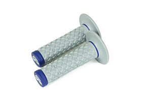 Renthal Renthal Soft/Firm MX Dual Compound Grips Tapered 1/2 Waffle - Gray/Blue - G206