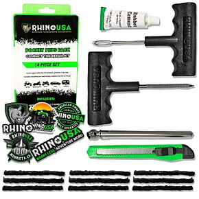 Rhino USA Rhino USA 14-Piece Compact Tire Repair Plug Kit - RNO-PLUG-PACK