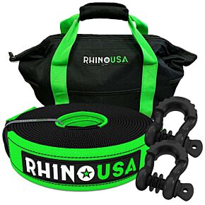 Rhino USA Rhino USA 20Ft Tow Strap/Shackles Combo - RNO-SHACKSTRAP20