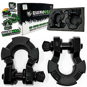 Rhino USA Rhino USA 8T Super Shackle 2-Pack (Black) - SUPERSHACK-BLK