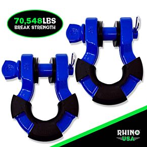Rhino USA Rhino USA 8T Super Shackle 2-Pack (Blue) - SUPERSHACK-BLU