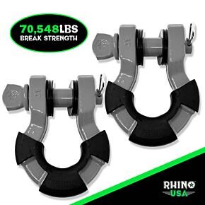 Rhino USA Rhino USA 8T Super Shackle 2-Pack (Gray) - SUPERSHACK-GRY