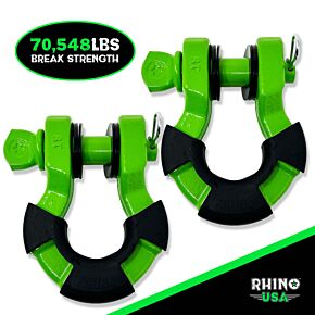 Rhino USA Rhino USA 8T Super Shackle 2-Pack (Green) - SUPERSHACK-GRN