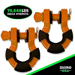 Rhino USA Rhino USA 8T Super Shackle 2-Pack (Orange) - SUPERSHACK-ORG