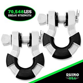 Rhino USA Rhino USA 8T Super Shackle 2-Pack (White) - SUPERSHACK-WHT