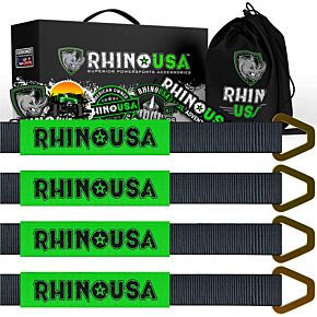 Rhino USA Rhino USA Axle Tie Down Straps (4-Pack) 2In X 38In - Black - RNO-AXLESTRAPS
