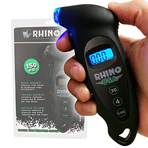 Rhino USA Rhino USA Digital Tire Pressure Gauge 150 Psi (Black) - RGAUGE-DIGBLK
