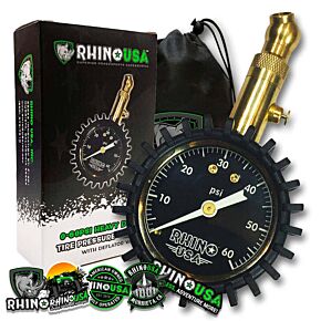 Rhino USA Rhino USA Heavy Duty 60 Psi Tire Pressure Gauge - RGAUG-060