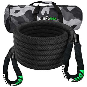 Rhino USA Rhino USA Kinetic Energy Recovery Rope (1.25In X 30Ft) Black - KROPE-1.25X30-BLK