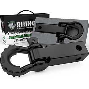 Rhino USA Rhino USA Shackle Hitch Receiver W/ D-Ring (Black) - RSHCK-HTCH