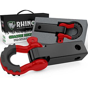 Rhino USA Rhino USA Shackle Hitch Receiver W/ D-Ring (Red) - RG-HTHITCH2-RED
