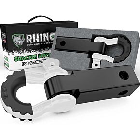 Rhino USA Rhino USA Shackle Hitch Receiver W/ D-Ring (White) - RG-HTHITCH2-WHT