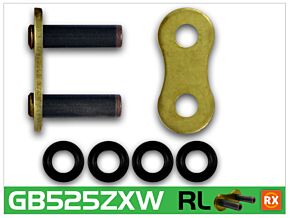 RK Chain RK Chain 525ZXW Rivet Link - Gold - GB525ZXW-RL