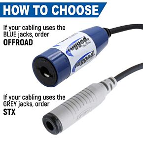 Rugged Radios Rugged Radios Dual Headset or Helmet Jack - Bar Mount STX Stereo - JM-D-B-STX