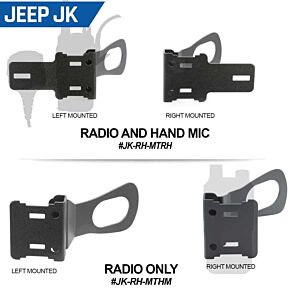 Rugged Radios Rugged Radios Jeep JK/JKU/JL Handheld Radio Grab Bar Mount - Radio/Hand Mic Mount - JK-RH-MT-HM