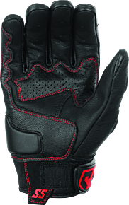 Speed and Strength Speed and Strength Twist of Fate Leather Gloves Black/Red - Small - 892320