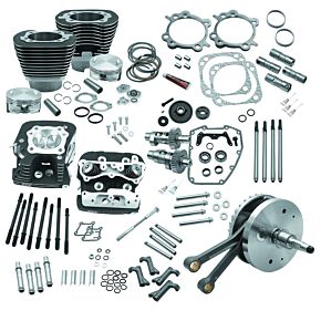 S&S Cycle S&S Cycle 00-06 BT 124in Hot Set Up Kit w/ S&S Cylinder Heads - Wrinkle Black - 900-0565