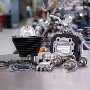 S&S Cycle S&S Cycle 00-21 Sportster Models 1200cc to 1250cc Hooligan Kit - Wrinkle Black - 910-0701