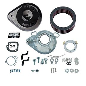 S&S Cycle S&S Cycle 01-17 Stock EFI BT Models Teardrop Air Cleaner Kit - Gloss Black - 170-0304B