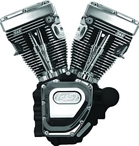 S&S Cycle S&S Cycle 06-17 Dyna T124 Engine - Wrinkle Black - 310-0882A