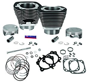 S&S Cycle S&S Cycle 07-16 BT 124in Standard Compression 4-1/8in Big Bore Kit - Wrinkle Black - 910-0338