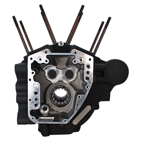 S&S Cycle S&S Cycle 07-16 BT Engines w/ Stock Bore Super Stock T2 Crankcase - Wrinkle Black - 310-0367A