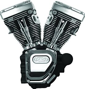 S&S Cycle S&S Cycle 07-16 Touring Models T111 T-Series Long Block Engine - Wrinkle Black - 310-0402A