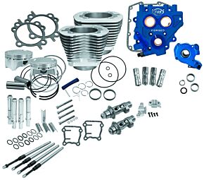S&S Cycle S&S Cycle 07-17 4in Bore 585CE Cam Power Pack - Silver - 330-0666