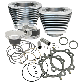 S&S Cycle S&S Cycle 07-17 BT 106in Big Bore Cylinder Kit - Silver - 910-0202