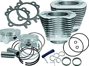 S&S Cycle S&S Cycle 07-17 BT 107in Bolt-In Big Bore Kit - Silver - 910-0480