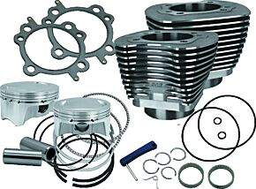 S&S Cycle S&S Cycle 07-17 BT 107in Bolt-In Big Bore Kit - Wrinkle Black - 910-0500
