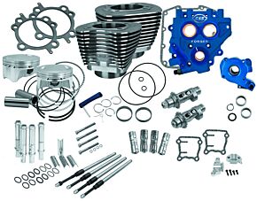S&S Cycle S&S Cycle 07-17 BT 110in Power Package - Wrinkle Black - 330-0668