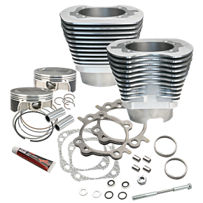 S&S Cycle S&S Cycle 07-17 BT 117in Big Bore Cylinder Kit - Silver - 910-0213