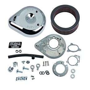 S&S Cycle S&S Cycle 08-16 Touring Stock Bore Throttle By Wire Teardrop Air Cleaner Kit - Chrome - 170-0305B