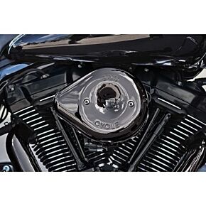 S&S Cycle S&S Cycle 17-23 M8 Models Lava Chrome Stealth Teardrop Air Cleaner Kit - 170-0781