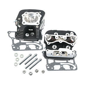 S&S Cycle S&S Cycle 2006 Dyna 91cc .032in Manifold Surface Cylinder Heads - Wrinkle Black - 900-3249