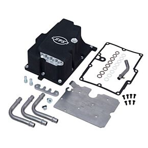 S&S Cycle S&S Cycle 2006 Dyna Models Oil Supply Line Installation Kit - Wrinkle Black - 310-0870