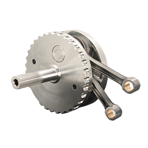 S&S Cycle S&S Cycle 2007+ BT 4-3/8in Stroke Flywheel Assembly w/ Sprocket Shaft Bearing Race - 320-0350