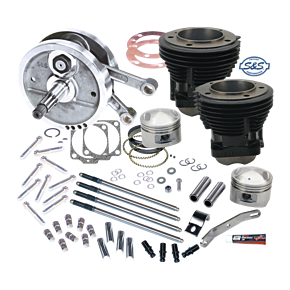 S&S Cycle S&S Cycle 70-84 BT 103in Sidewinder Big Bore Stroker Kit - Gloss Black - 91-9140