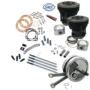 S&S Cycle S&S Cycle 70-84 BT 93in Sidewinder Big Bore Stroker Kit - Gloss Black - 91-9126