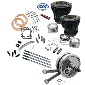 S&S Cycle S&S Cycle 70-84 BT 93in Sidewinder High Compression Big Bore Stroker Kit - Gloss Black - 91-9130