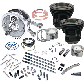 S&S Cycle S&S Cycle 70-84 BT 96in Sidewinder Big Bore Stroker Kit - Gloss Black - 91-9134