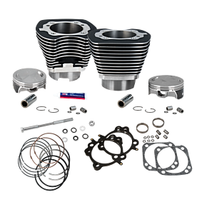 S&S Cycle S&S Cycle 84-99 BT 4 1/8in Bore Cylinder Kit For S&S V111 Engine - Wrinkle Black - 910-0359