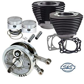 S&S Cycle S&S Cycle 84-99 BT 96in Sidewinder Big Bore Stroker Kit - Wrinkle Black - 91-7661