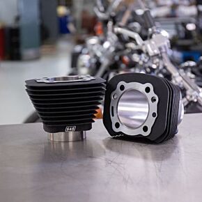 S&S Cycle S&S Cycle 86-19 Sportster Models 3-1/2in Bore Cylinder Set - Wrinkle Black - 910-0695