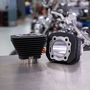 S&S Cycle S&S Cycle 86-21 Sportster Models 1250cc 3 9/16in Bore Cylinder Set - Wrinkle Black - 910-0697