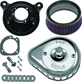 S&S Cycle S&S Cycle 91-06 XL w/ Stock CV Carb Chrome Mini Teardrop Stealth Air Cleaner Kit - 170-0449