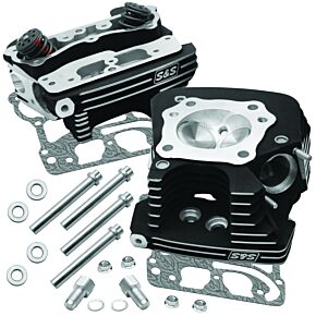 S&S Cycle S&S Cycle 99-05 BT Super Stock 89cc Cylinder Head Kit - Black Wrinkle - 90-1106